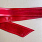 1980s Bright Red Leather Tie Belt (M/L)
