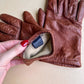 1980s Brown Gloves With Wool Lining
