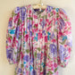 1980s Bullocks Wilshire Purple Print House Dress (S/M)