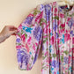 1980s Bullocks Wilshire Purple Print House Dress (S/M)