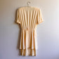 1980s Butter Yellow Rayon Belted Dress (S)