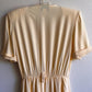 1980s Butter Yellow Rayon Belted Dress (S)