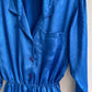 1980s Cobalt Blue Silky Belted Jumpsuit (S/M)