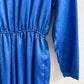 1980s Cobalt Blue Silky Belted Jumpsuit (S/M)