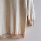 Stunning 1980s Cream Sweater With Gold Sequins (M/L)