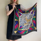 1980s Diane Von Furstenberg Zebra Print Silk Scarf