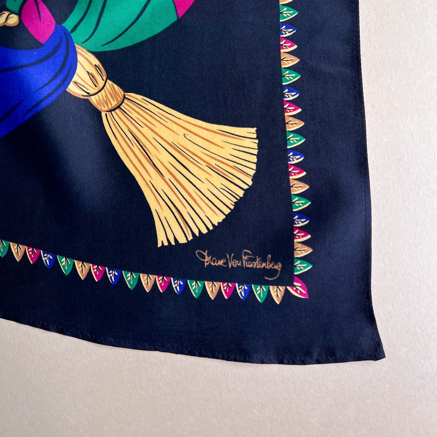 1980s Diane Von Furstenberg Zebra Print Silk Scarf