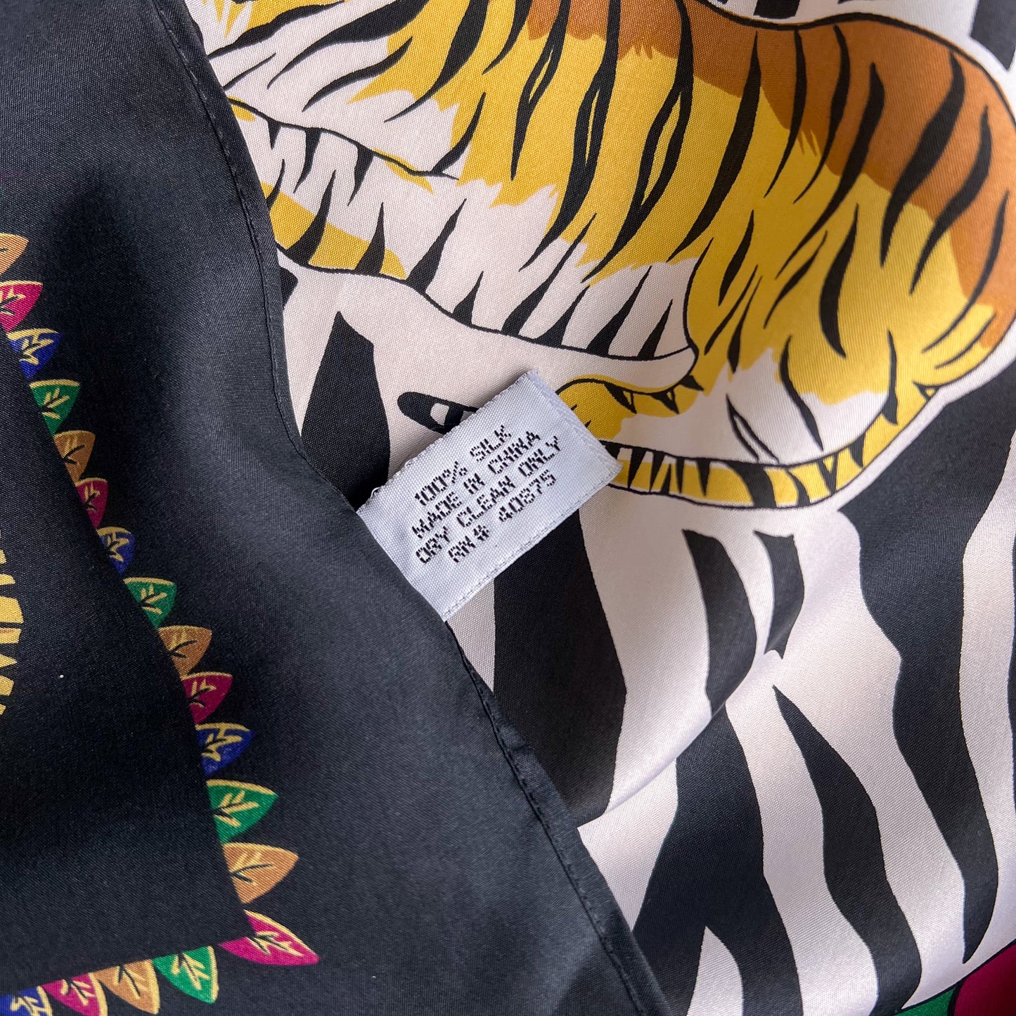1980s Diane Von Furstenberg Zebra Print Silk Scarf