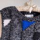 1980s Dark Gray Sweater with Triangle Pattern (M)