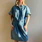 1980s Denim Buttoned Dress With Pockets (L/XL)