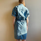 1980s Denim Buttoned Dress With Pockets (L/XL)