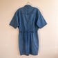 1980s Denim Buttoned Dress With Pockets (L/XL)