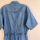 1980s Denim Buttoned Dress With Pockets (L/XL)