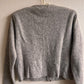 1980s-Does-1950s Gray Cardigan With Beading (S/M)