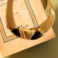1980s Gold Collar Necklace With Black Accents