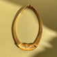 1980s Gold Collar Necklace With Black Accents