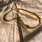 1980s Gold-Tone Thin Belt With Rhinestones (M)