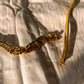 1980s Gold-Tone Thin Belt With Rhinestones (M)
