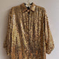 Fabulous 1980s Sparkling Gold Sequined Tunic (M/L)