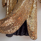 Fabulous 1980s Sparkling Gold Sequined Tunic (M/L)