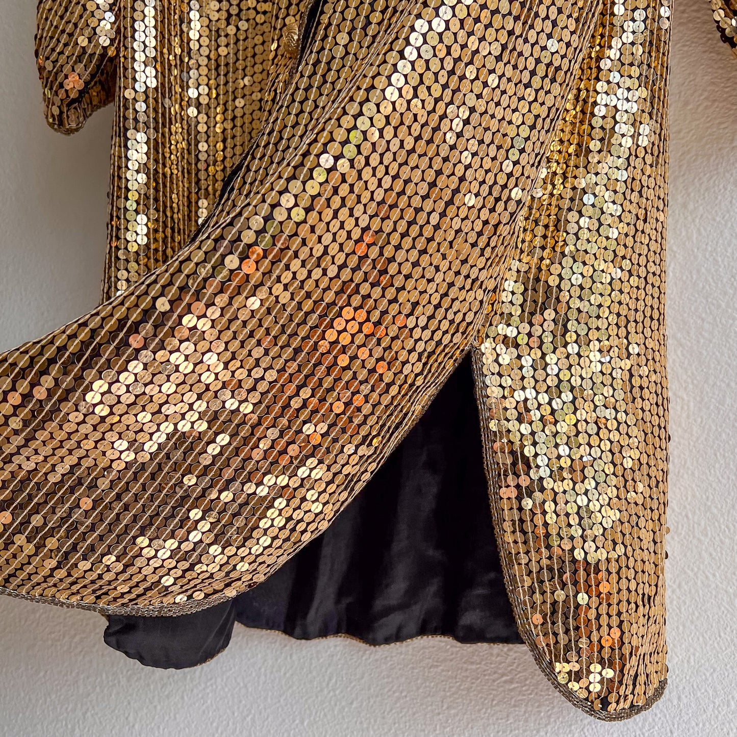 Fabulous 1980s Sparkling Gold Sequined Tunic (M/L)