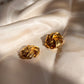 1950s Gold-Tone Interwoven Ribbon Earrings