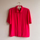 1980s Hot Pink Short Sleeve Blouse (M/L)