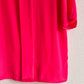 1980s Hot Pink Short Sleeve Blouse (M/L)