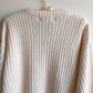 1980s Ivory Fuzzy Sweater With Crystals (M/L)