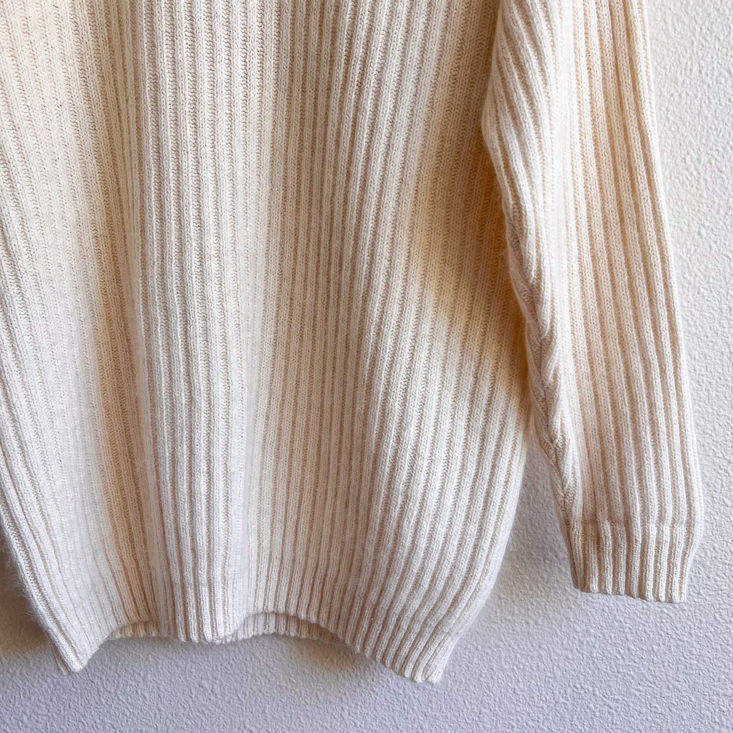 1980s Ivory Fuzzy Sweater With Crystals (M/L)