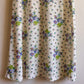 1980s Sheer Ivory Knit Dress With Purple Florals (S)