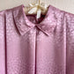 1980s Lilac Faux Silk Jacquard Blouse (M/L)