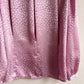 1980s Lilac Faux Silk Jacquard Blouse (M/L)