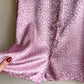 1980s Lilac Faux Silk Jacquard Blouse (M/L)