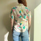 1980s Linen Button-Down With Summer Floral Print (S/M)