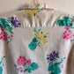 1980s Linen Button-Down With Summer Floral Print (S/M)