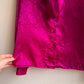 1980s Magenta Satin Blouse With Pussy Bow (M/L)