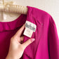 1980s Magenta Buttoned Work Dress (L)