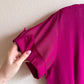 1980s Magenta Buttoned Work Dress (L)
