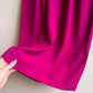1980s Magenta Buttoned Work Dress (L)