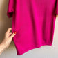 1980s Short Sleeve Magenta Sweater (S/M)