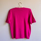 1980s Short Sleeve Magenta Sweater (S/M)