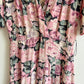 1980s Mauve Roses Belted Dress (M/L)