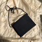 1980s Mervyn's Black Evening Bag With Gold Beading