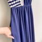 1980s Nautical Stripes Belted Dress (M/L)