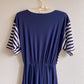 1980s Nautical Stripes Belted Dress (M/L)