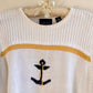 1990s Short Sleeve Striped Nautical Sweater (L/XL)