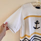 1990s Short Sleeve Striped Nautical Sweater (L/XL)