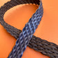 1980s Navy Braided Leather Belt (XL/XXL)