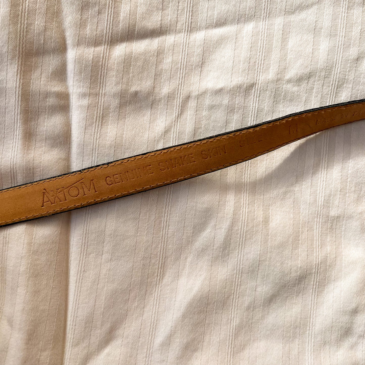 1980s Navy Blue Snakeskin Belt (S)